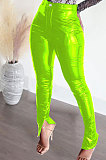 Autumn Winter Split Glitter Mid Waist Bodycon Pants LD9006