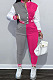 Casual New Baseball Uniform Spliced Long Sleeve Jacket Jogger Pants Suit OEP6316