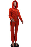 Casual Cotton Blend Long Sleeve Zipper Cardigan Coat Jogger Pants Plain Suit HHM6535
