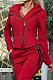 Casual Cotton Blend Long Sleeve Zipper Cardigan Coat Jogger Pants Plain Suit HHM6535