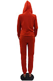 Casual Cotton Blend Long Sleeve Zipper Cardigan Coat Jogger Pants Plain Suit HHM6535