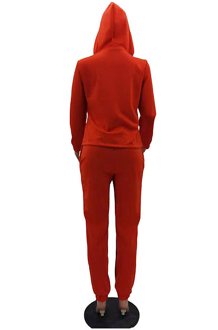 Casual Cotton Blend Long Sleeve Zipper Cardigan Coat Jogger Pants Plain Suit HHM6535