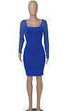 Autumn Winter Fashion Sexy Mesh Spaghetti Spliced Long Sleeve Hip Mini Dress WMZ2692