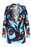 Women Fashion Starry Sky Woolen Single-Breasted Turn-Down Collar Coat GL6529