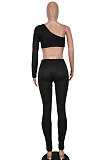 Euramerican Spring Hollow Out Dew Waist Off Shoulder Sexy Bodycon Jumpsuits BYQ3220