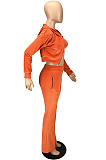 Wholesale Women Velvet Cloth Pure Color Strapless+Cardigan Zipper Coat Jogger Pants Casual Suit LYY9320