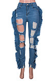 Fashion Sexy Hole Tassle Casual Jeans Pants MD462