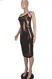 Women Sexy Backless Hot Stamping Condole Belt Bodycon Mini Dress BYQ3221