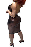 Women Sexy Backless Hot Stamping Condole Belt Bodycon Mini Dress BYQ3221