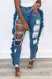 Fashion Sexy Hole Tassle Casual Jeans Pants MD462