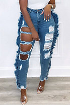 Fashion Sexy Hole Tassle Casual Jeans Pants MD462