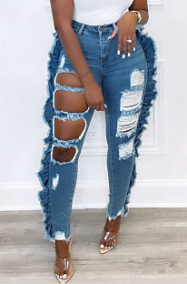 Fashion Sexy Hole Tassle Casual Jeans Pants MD462