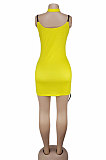 Women Sexy Bandage Printing Pullover High Waist Tight Mini Dress AL080