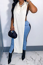 Women Sexy Fashion Solid Color Irregular Hoodies LD81099