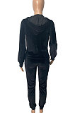 Euramerican Pullover Hoodie Pleuche Sport Pants Sets Q8006