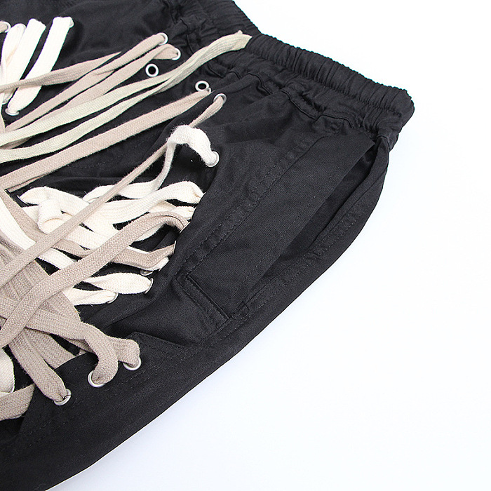 Fashion Casual Bandage Elastic Waist Long Pants OFMY25876
