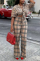 Plaid Shirt Top & Pants Set