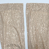 Sexy Strapless V Collar Sequins Off Shoulder Wide Leg Jumpsuits CCY9478