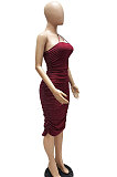 Condole Belt Sexy Glistening Split Ruffle Mini Dress WMZ2714