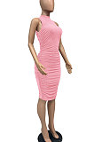 Euramericna Women Bright Silver Ruffle Split Party Hip Sexy Mini Dress WMZ2713