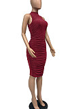 Euramericna Women Bright Silver Ruffle Split Party Hip Sexy Mini Dress WMZ2713
