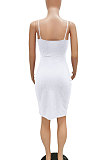 Euramerican Sexu Condole Belt Deep V Collar Glistening Hip Ruffle Mini Dress WMZ2712