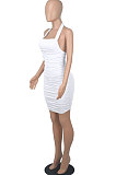 Women Fashion Halter Neck Sexy Glistening Backless Bodycon Hip Mini Dress WMZ 2702