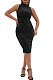 Euramericna Women Bright Silver Ruffle Split Party Hip Sexy Mini Dress WMZ2713