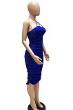 Condole Belt Sexy Glistening Split Ruffle Mini Dress WMZ2714