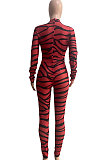 Euramerican Women Stripe Printing Mesh Spaghetti Perspectivity Sexy Bodycon Jumpsuits Q8020