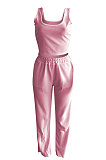 Women Pure Color Long Sleeve Sexy Crop Three Pieces XQ1160