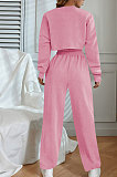 Women Pure Color Long Sleeve Sexy Crop Three Pieces XQ1160