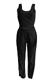 Women Pure Color Long Sleeve Sexy Crop Three Pieces XQ1160