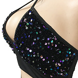 Euramerican Fashion Sexy Irregluar Condole Belt Hollow Out Split Bandage Mini Dress XZ5309