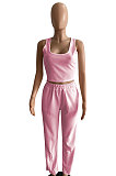 Women Pure Color Long Sleeve Sexy Crop Three Pieces XQ1160