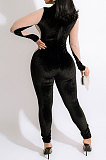 Fashion Women Long Sleeve Perspectivity Mesh Spaghetti Skinny Bodycon Jumpsuits CCY9538