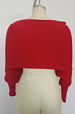 Fashion V Collar Cross Off Shoulder Pure Color Sweaters HAY8801