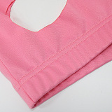 Fashion Casual Simplee Pure Color Hollow Out Hoodie Crop Pants Sets CCY9553