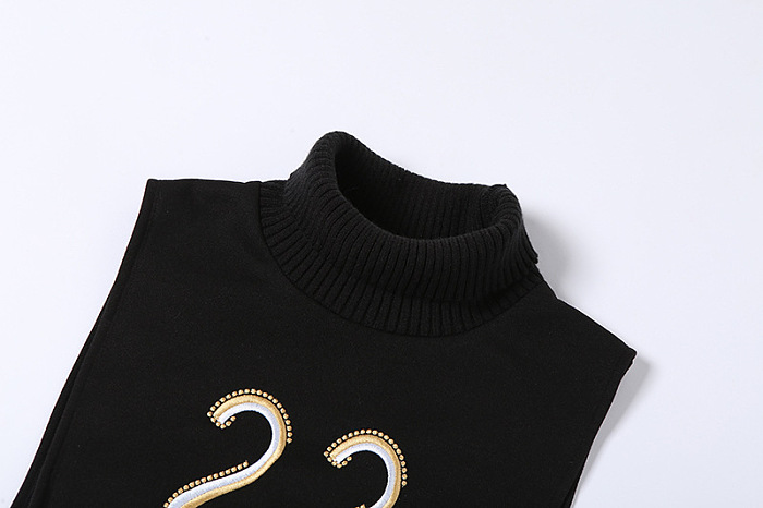 Euramerican Fashion Women Round Collar Sleeveless Bodycon Split Hip Mini Dress SX11411