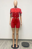 Wholesale Casual Sport Ribber Patchwork Long Sleeve Jacket Short Baseball Suits FH188