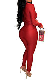 Fashion Sexy Casual Pure Color Perspectivity Skinny Mid Waist Bodycon Jumpsuits CCY9620