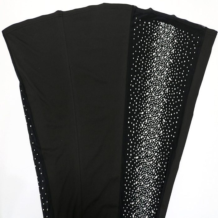 Euramerican Sexy Perspectivity Condole Belt Bling Bling Deep V Collar Backless Bodycon Long Dress CCY9583