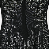 Women Fashion Sexy Long Sleeve Bling Bling Perspectivity Hip Fishtail Skirt Long Dress No Underwera CCY9577