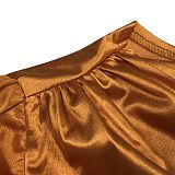 Fashion Women Sexy Pure Color Long Sleeve Hollow Out Ruffle Hip Mini Dress XZ5583