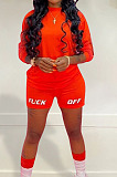 Casual Wholesale Women Short Sleeve Round Neck Offset Printed Plain Sport Sets LM88835