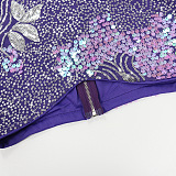 Women Fashion Sexy Sequins Hollow Out Feather Mini Dress CCY9515