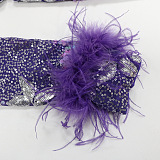 Women Fashion Sexy Sequins Hollow Out Feather Mini Dress CCY9515