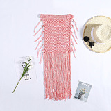 Euramerican Holiday Knit Hip Hollow Out Long Tassel Skirts CYBK0109