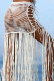 Euramerican Holiday Knit Hip Hollow Out Long Tassel Skirts CYBK0109