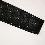 Euramerican Trendy Sexy Women Perspectivity Hollow Out Strapless Hot Drilling Mesh Spaghetti Mini Dress CCY9624